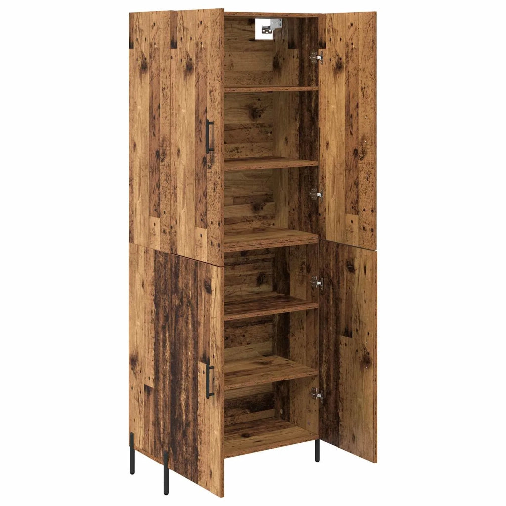 Credenza | Madia | Buffet da pranzo | Armadio da pranzo Legno vecchio 69,5 x 34 x 180 cm Legno multistrato