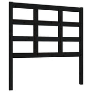 Testiera | Testata per Letto Nera 95,5x4x100 cm in Legno Massello di Pino