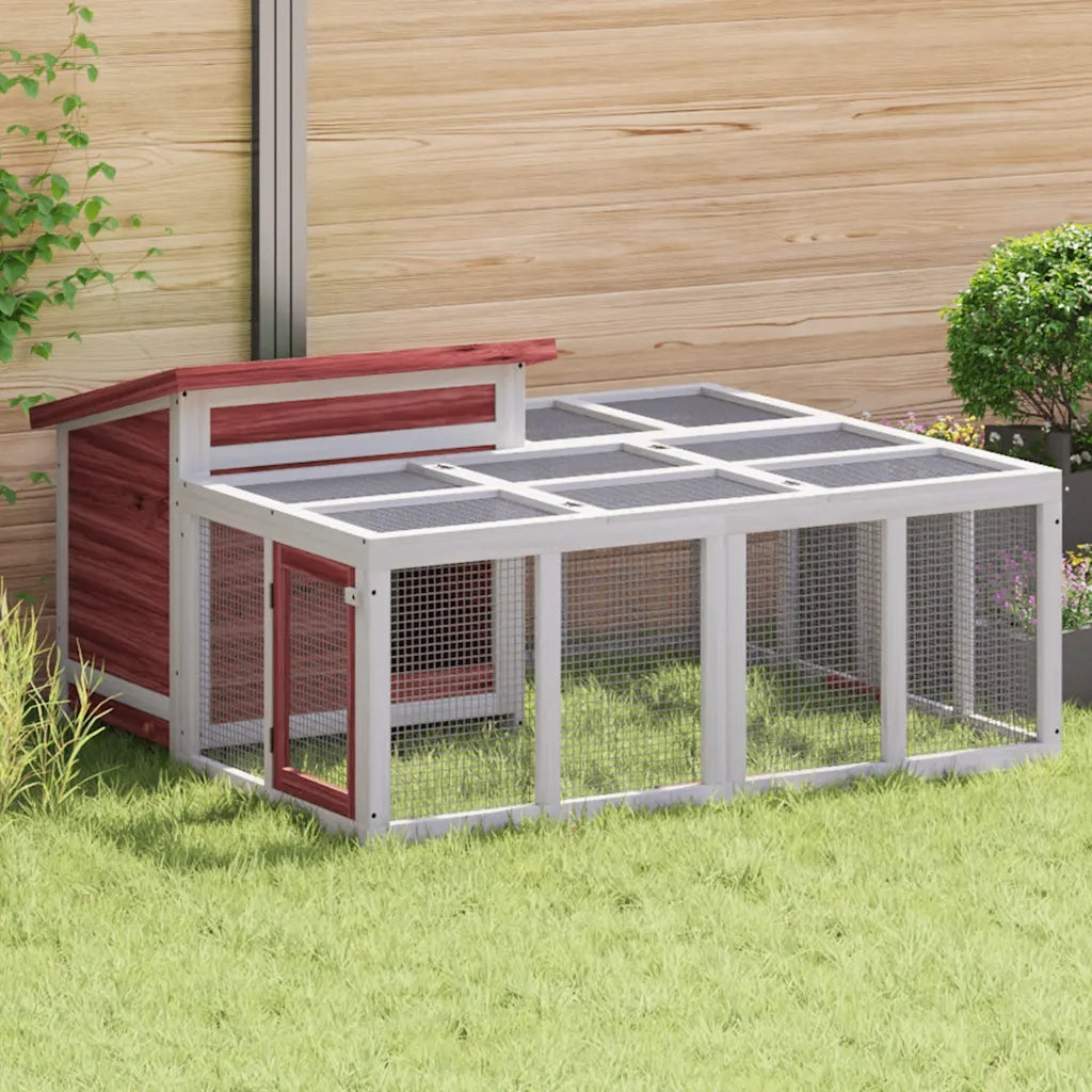 Conigliera Moka 144x123x67,5 cm in Legno Massello di Pinocod mxl 80804