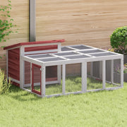 Conigliera Moka 144x123x67,5 cm in Legno Massello di Pinocod mxl 80804