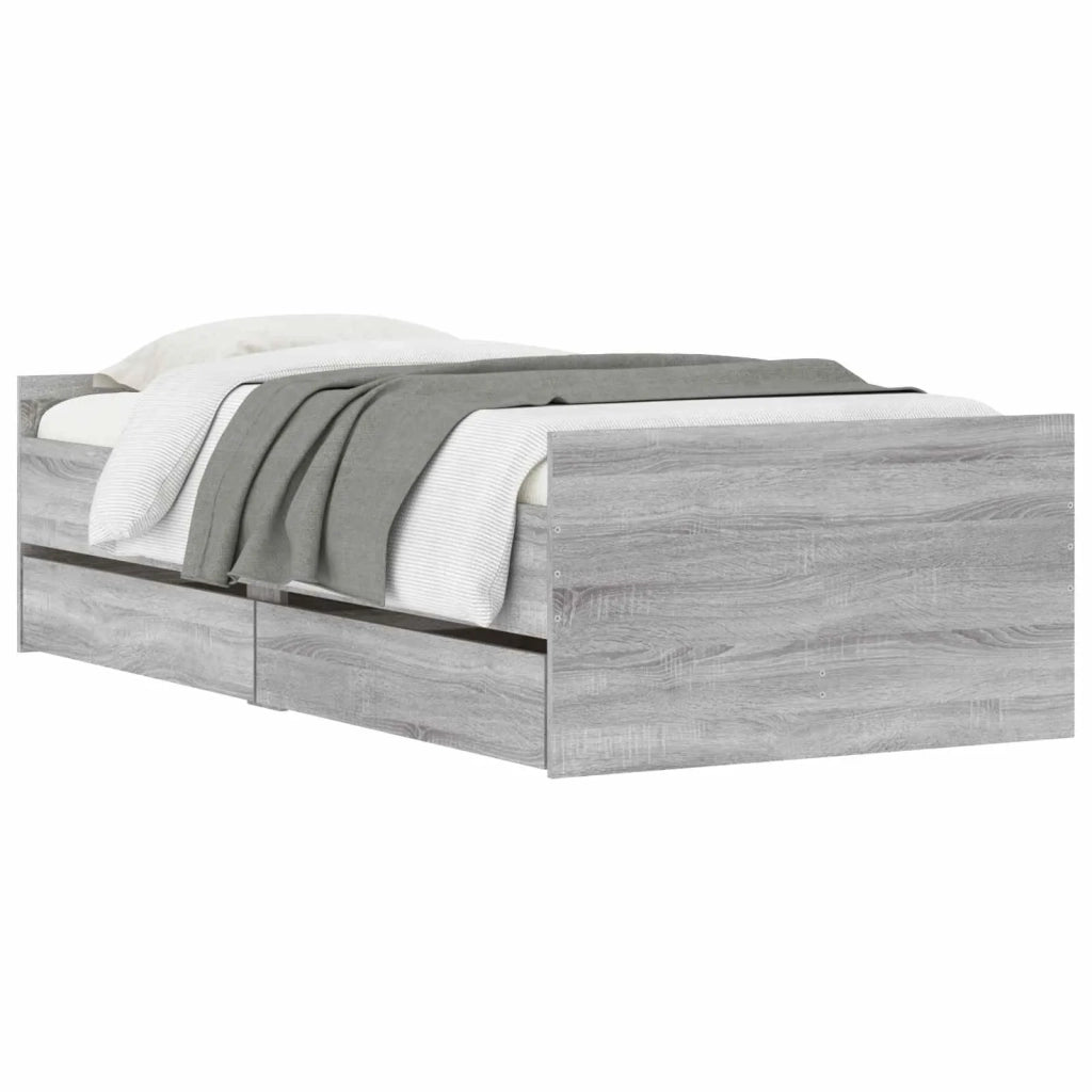 Telaio del letto con storage Grigio Cemento 80 x 200 cm 3429626