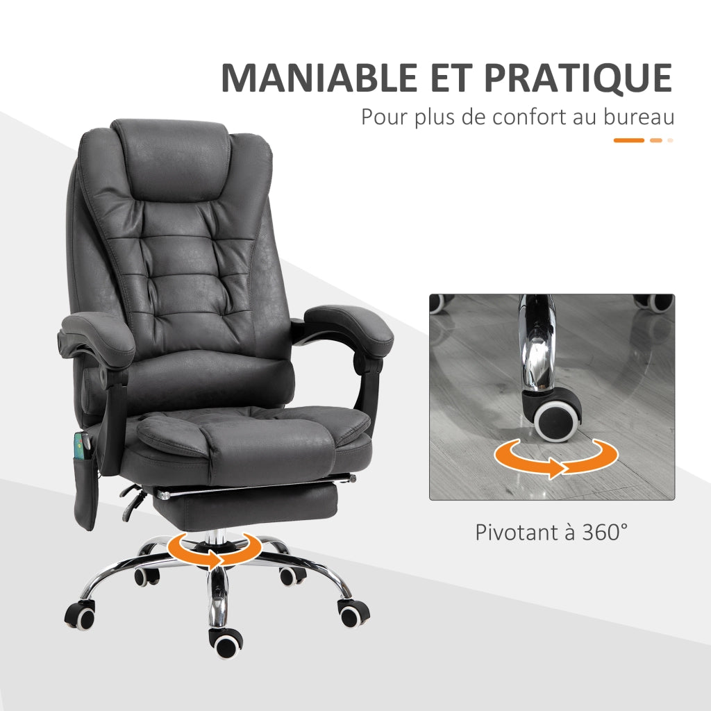 Poltrona massaggiante elettrica reclinabile ¨C Minimal ¨C Grigio