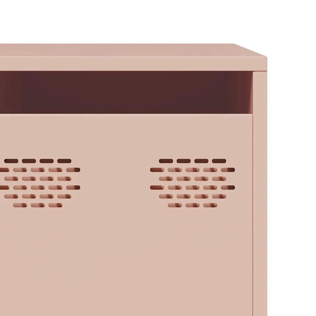 Mobile porta TV con ampio vano contenitore 202 x 39 x 43 cm design moderno e robusto in acciaio laminato a freddo rosa 02_0055633