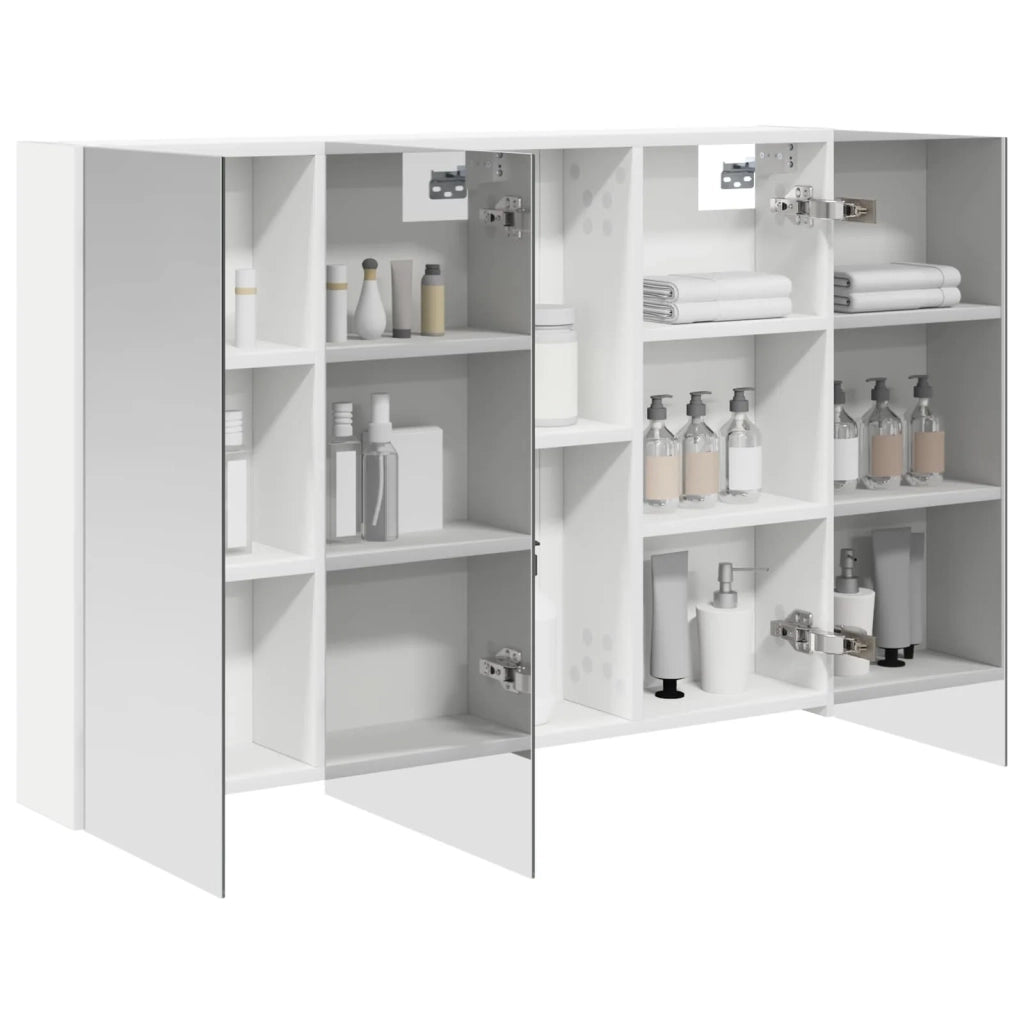 Mobiletto per specchio da bagno Bianco 100 x 14,5 x 70 cm