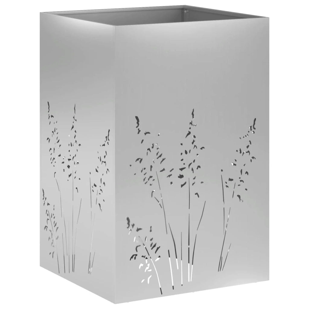 Vaso da giardino 2 pz Argento 50 x 50 x 75 cm Acciaio zincato 8005775