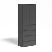 Vicco Armadio Antracite 74 x 191.5 cm con 4 cassetti