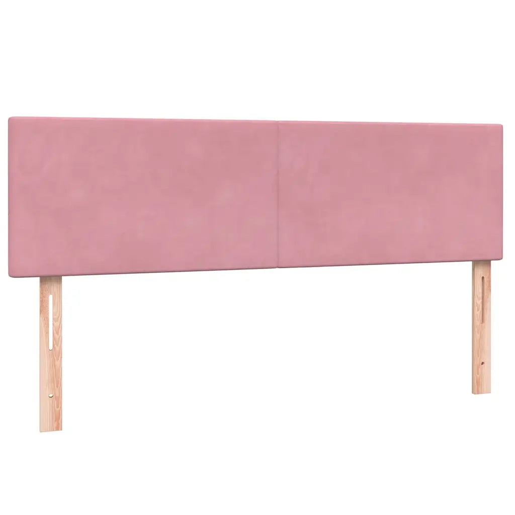 vidaXL Giroletto a Molle con Materasso Rosa 160x220 cm in Velluto
