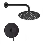 Set doccia York nero opaco con miscelatore, braccio 35,5 cm e soffione 25cm