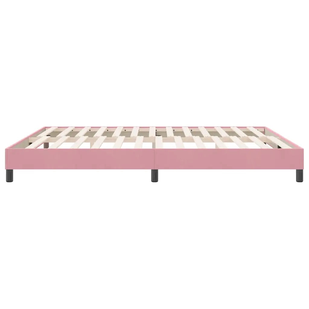 Giroletto a Molle senza Materasso Rosa 180x210 cm in Velluto 3315842