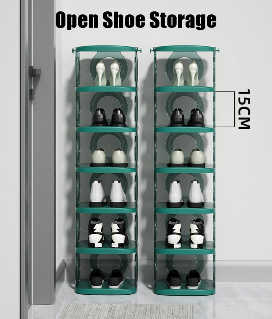 scarpiera Organizzatore di stoccaggio per scarpiera multistrato, ripiano per scarpe verticale alto in plastica per ingresso, autoportante per piccoli spazi, organizer per scarpe, per bagno, soggi