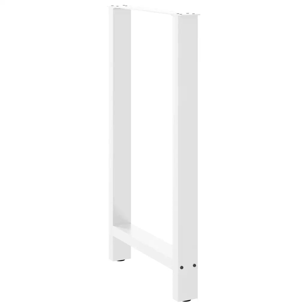 Gambe per tavolo da bar bianche 2 pz 60x(100-101) cm in acciaio 4013345