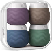 Set di Viaggio di Silicone di 4 Creme con Borsa Transparente, 50 ml, Blu