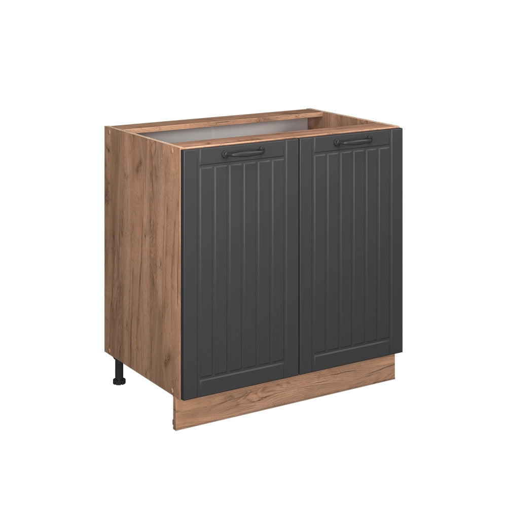 Vicco Mobiletto base cucina Grigio scuro 80 cm con ripiano, senza piano di lavoro
