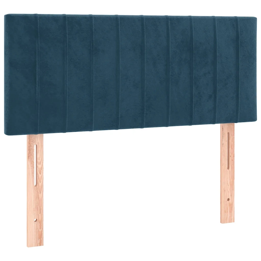 Giroletto a Molle con Materasso Blu Scuro 120x190 cm in Velluto
