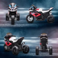 Moto per Bambini 18-60 Mesi Modello BMW HP4 con Fari, Musica e Pedali, in PP e Metallo, 82.5x42x54 cm, Rosso