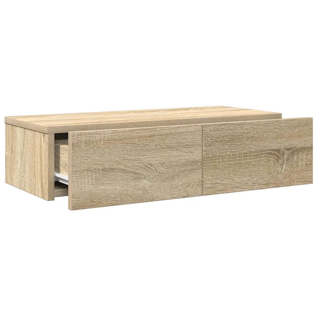 vidaXL Scaffale a Parete con Cassetti Sonoma 60x26,5x15 cm Truciolato