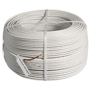 Cavo citofonico rotolo 100 metri 2 fili intrecciati isolati 2x0,50 grigio