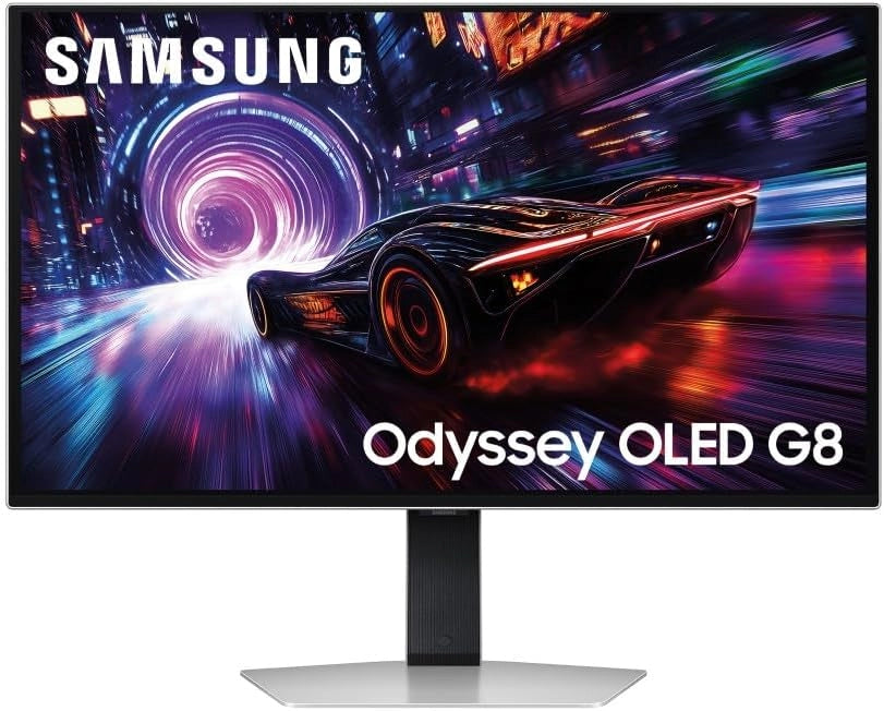 Samsung Monitor Gaming Odyssey OLED G8 (S27FG816SU), Flat, 27'', 3840x2160 (UHD 4K), 16:9, QD-OLED Glare Free, 240Hz, 0,03ms (GtG), FreeSync Premium Pro, Compatibilità G-Sync, Safeguard+, HDMI, DP