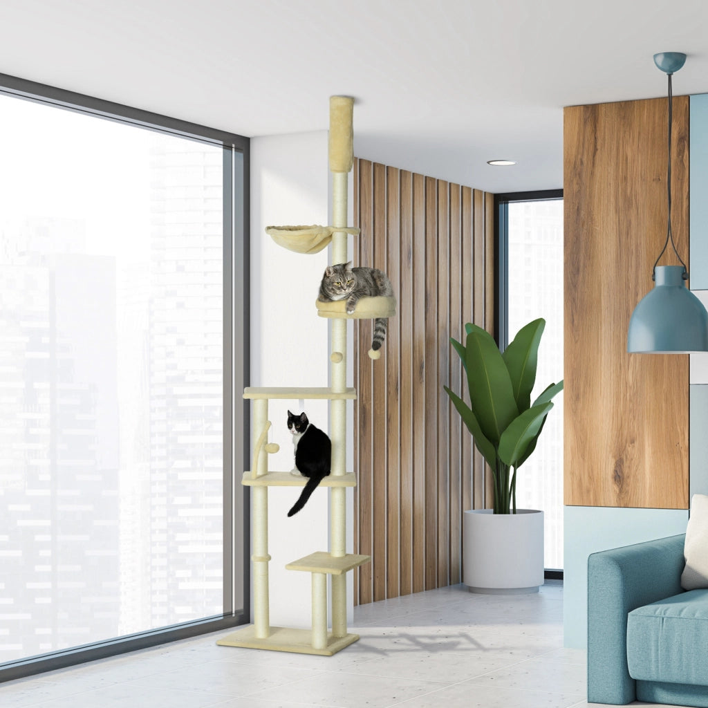 ¨¢rbol para Gatos ¨C zephmum ¨C Beige 230-250 cm