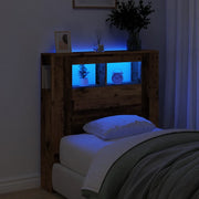 Testiera LED Legno Antico 100x18,5x103,5 cm Legno Multistrato