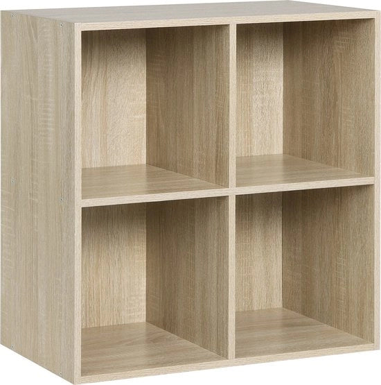 Cassettiere con 4 Comparti in Legno di Abete - Dimensioni 60x29,5x60 cm