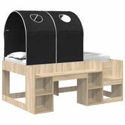 Letto con Tunnel 3 pz Rovere Sonoma e Nero Legno ingegnerizzato 3423508