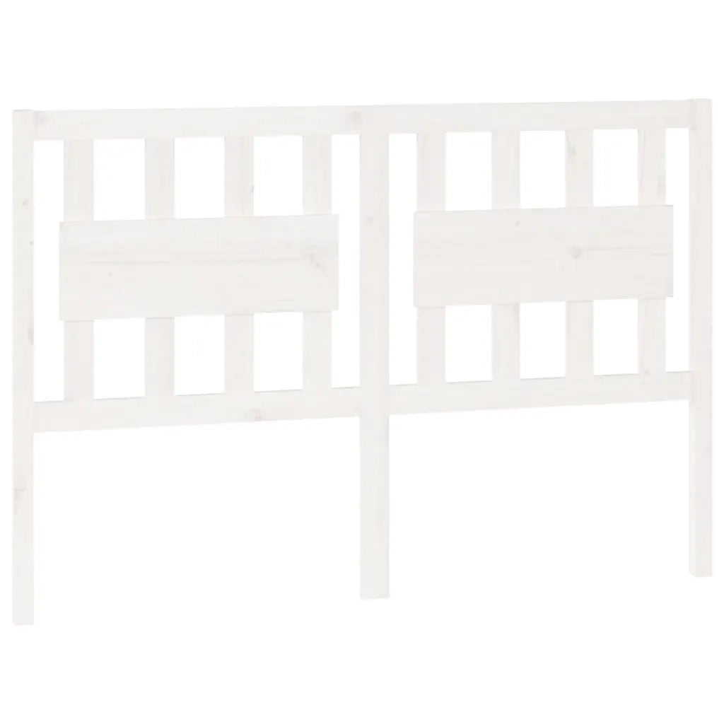 Testiera | Testata per Letto Bianca 125,5x4x100 cm Legno Massello di Pino