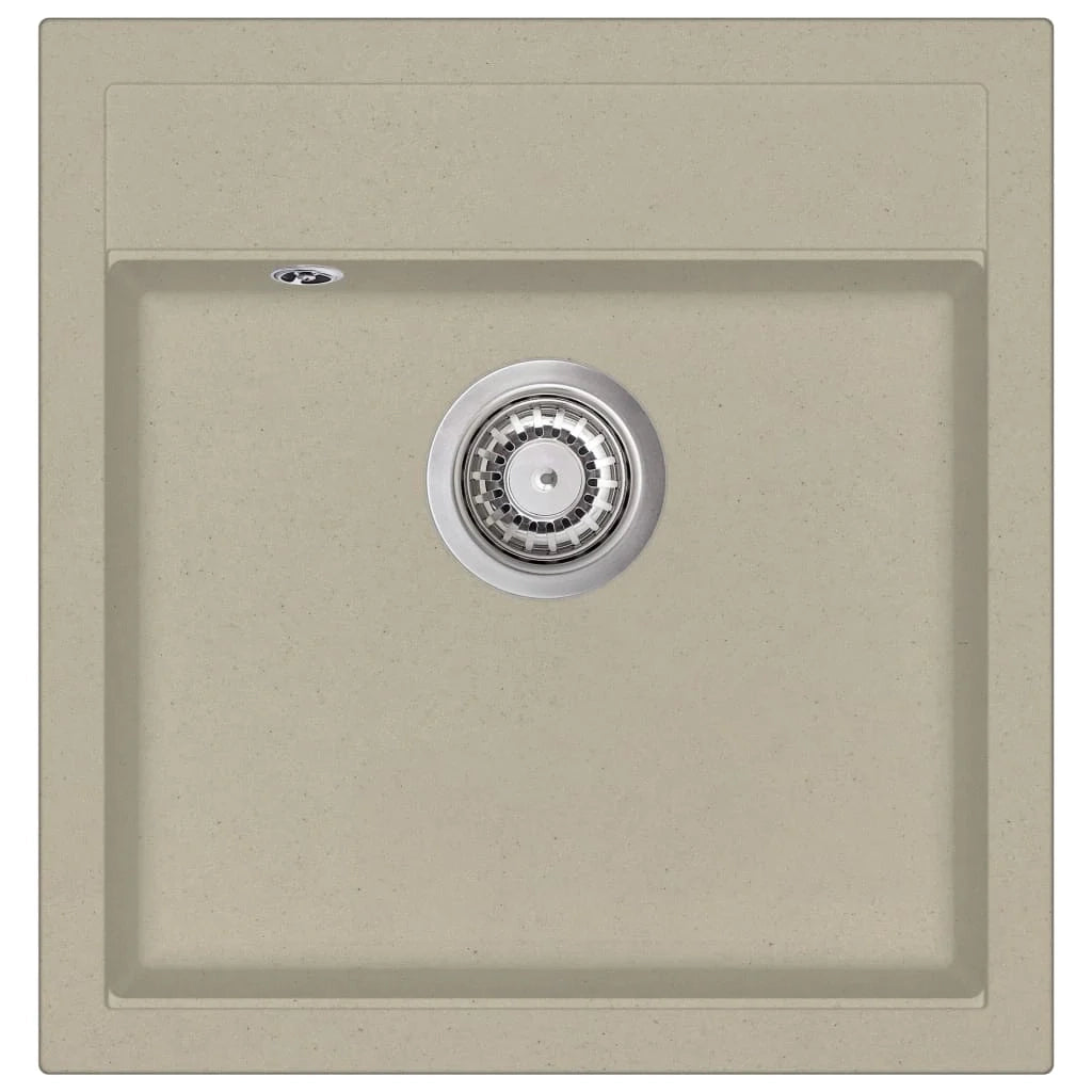 Lavello da cucina 49 x 51 cm vasca singola granito beige 02_0002341