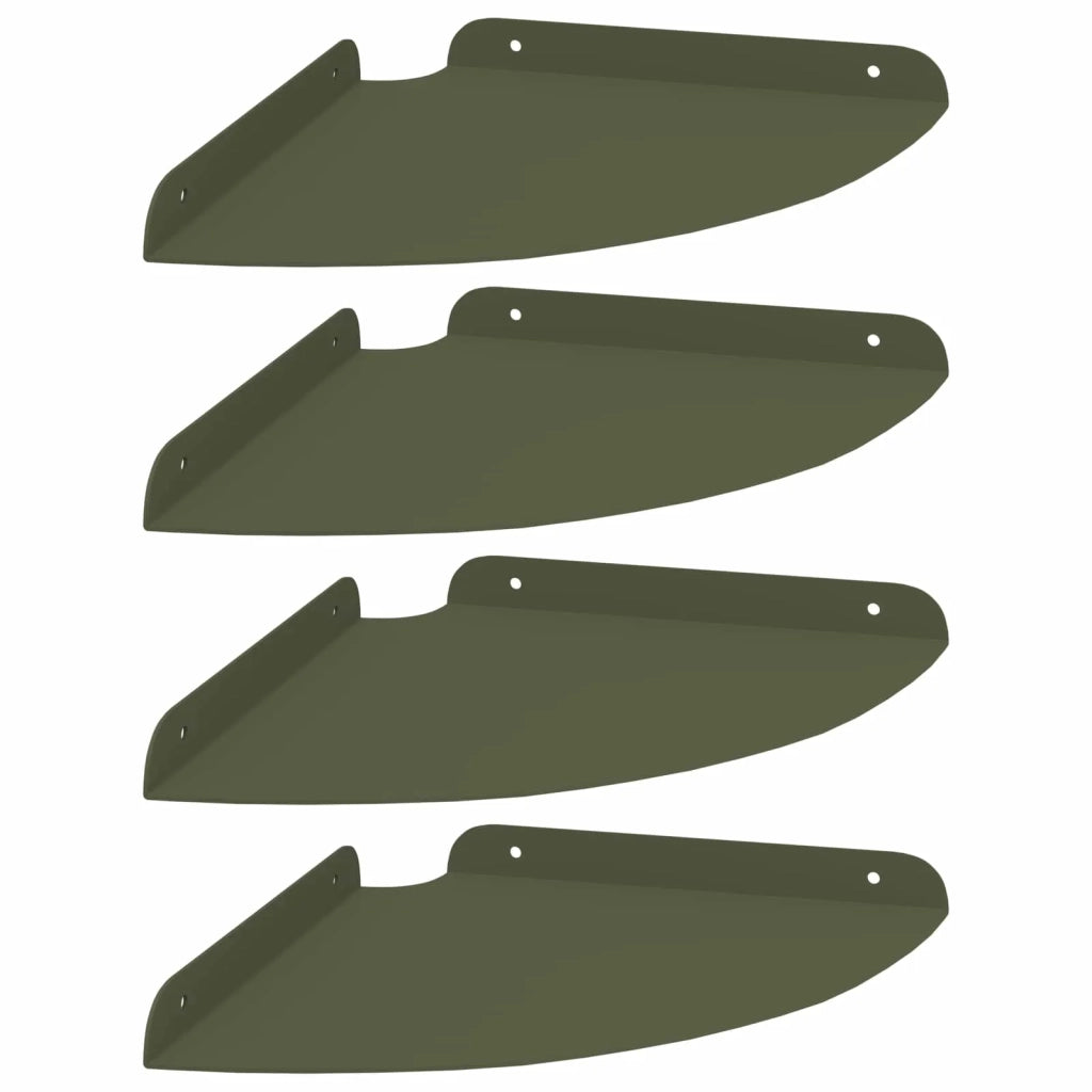 Mensola sospesa 4 pcs Verde oliva 24 x 24 x 2 cm
