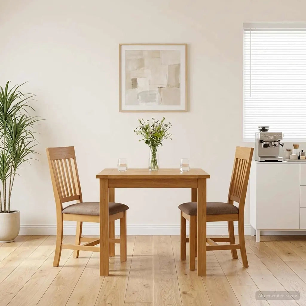 Sedia da pranzo 2 pcs Legno di Quercia Massello Grigio 42039155