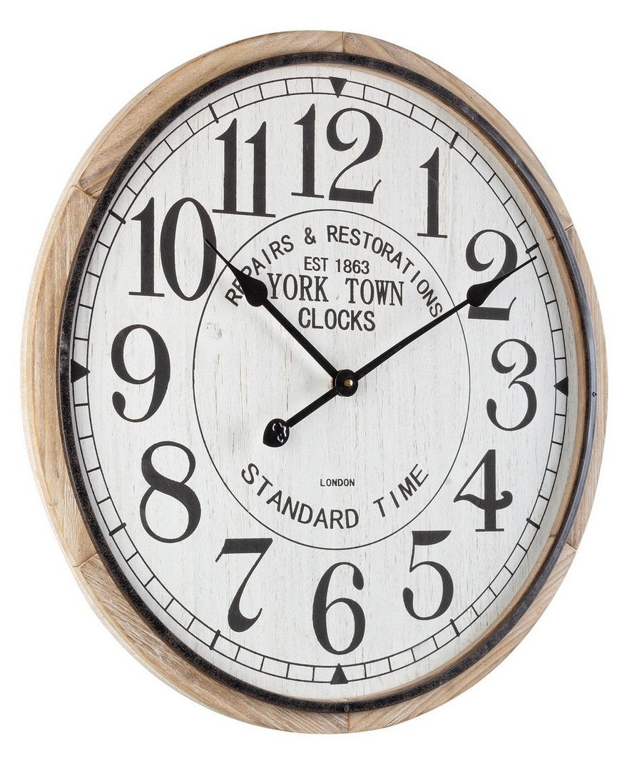 Orologio da Parete  Ø60x4.5 cm in Legno Ticking