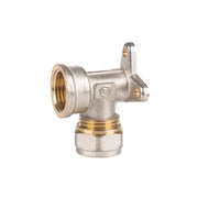 Raccordo curvo a stringere filettato femmina con flangia : Diametro - 20X1/2", Spessore - 2MM