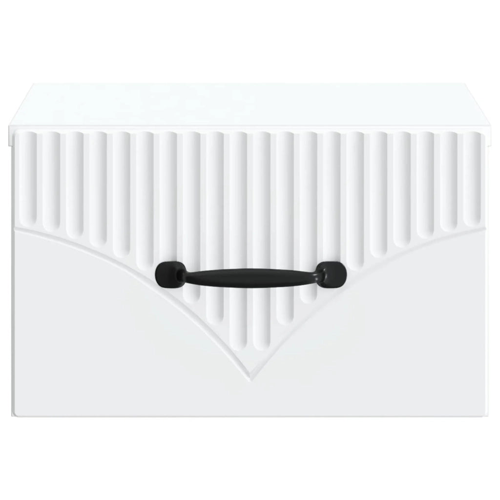 Mobiletto da notte a muro 2 pz Bianco 34,5 x 33 x 20 cm 898936