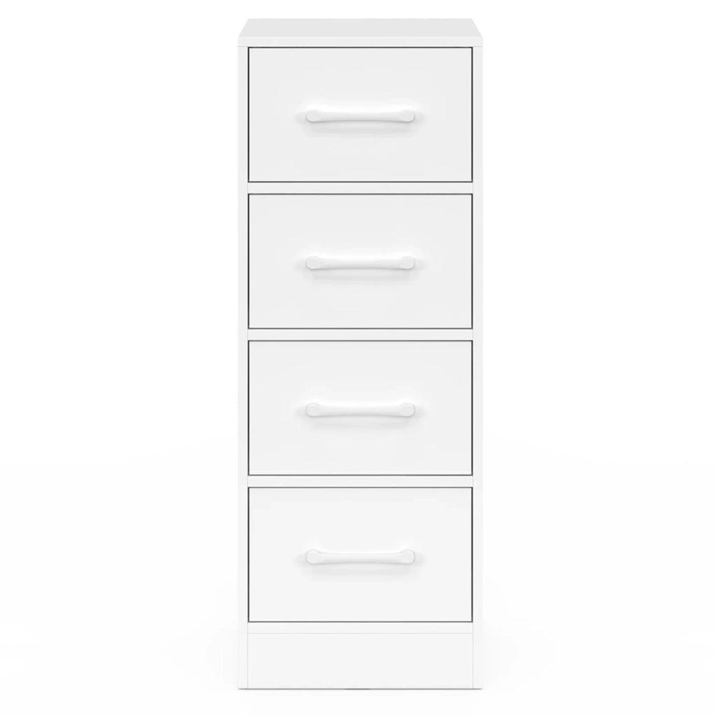 IDMarket - Mobile a 4 cassetti UPPAH 30 cm chiffonier, contenitore in legno bianco