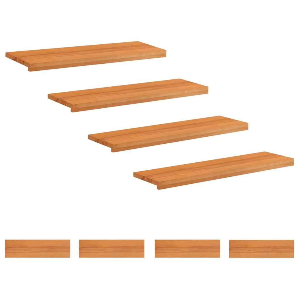 Tappeti per scale 8 pz 90 x 30 x 2 cm Marrone Chiaro 3446276