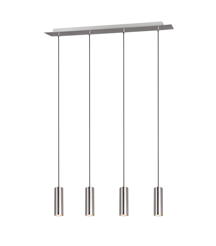 Lampada a Sospensione da Interno  GU10 in Metallo Nickel Opaco