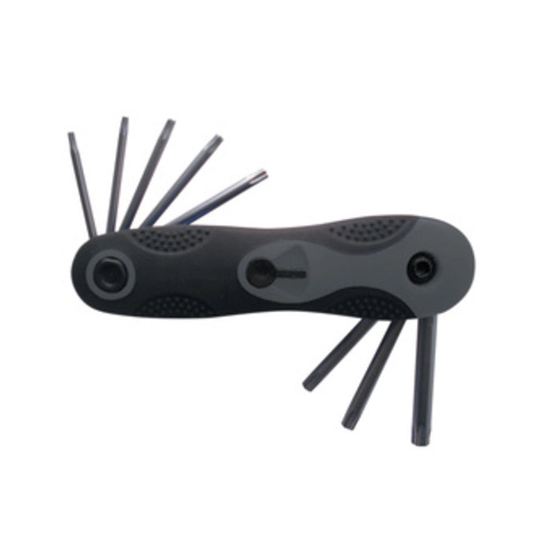 SERIE  8 CHIAVI TORX T9-T40 CROMO VANADIO- CHINA T MAX 6044- 10,0 confezione