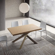 Tavolo allungabile 140/240x90 cm Versalux rovere scortecciato gambe multicolore 4/B