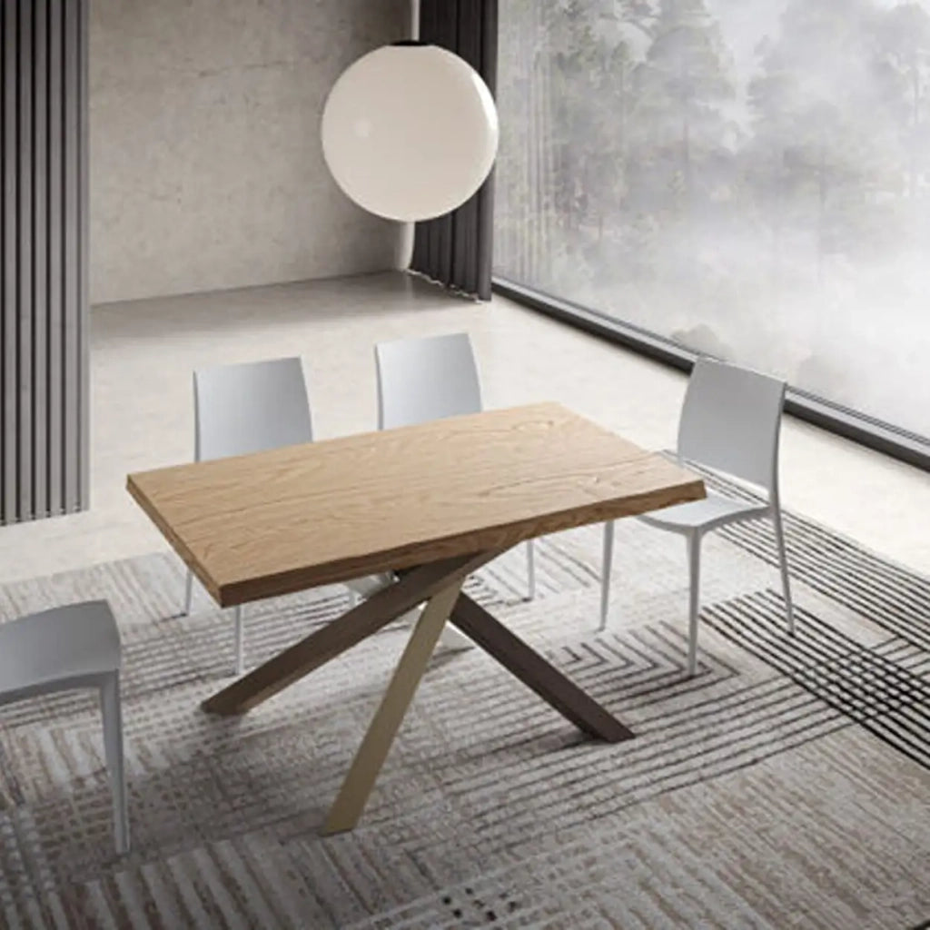 Tavolo allungabile 140/240x90 cm Versalux rovere scortecciato gambe multicolore 4/B