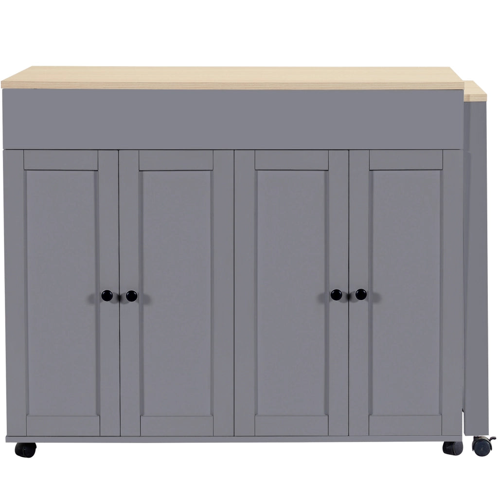 Tavolo Bar Allungabile con Vano ¨C MINIMAL ¨C Grigio, 118-180x50x94 cm