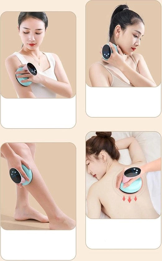 Apparecchio di massaggi Gua Sha elettrico - massaggio infrarosso per cellulite - riscaldamento vibrante per la fatica - spazzola per meridiani cutanei