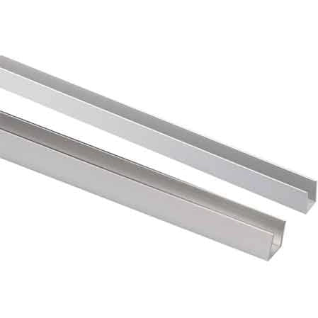 PROFILO PER RIVESTIMENTI TIPO 'U' 10x15x1 mm - lucido - barra 2 mt - 10 metrilineari- ARCANSAS