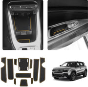 Materassini antiscivolo in gomma per Jeep Avenger 2023 2024 2025, materassini antiscivolo per console centrale, tappeti in gomma impermeabili per contenitori e accessori interno per Avenger EV Hybride (giallo)