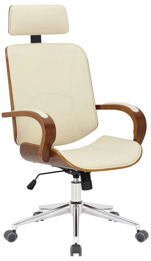 Sedia da ufficio Dayton Noce/crema