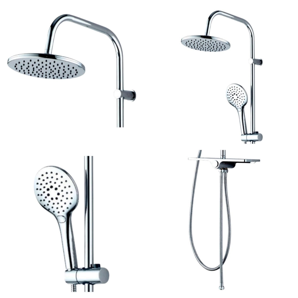 Colonna doccia attrezzata 008 ottone cromato 2 funzioni soffione doccetta tonda *** pezzi 1