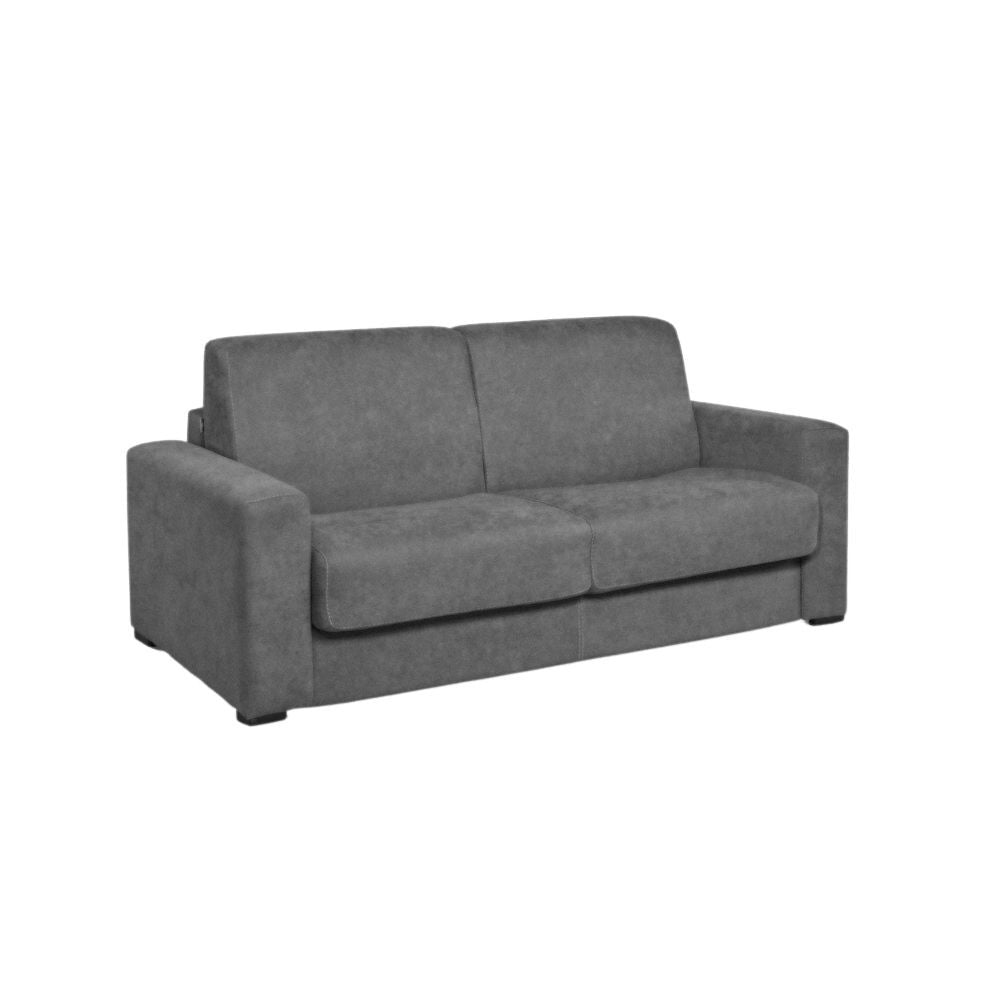 Divano letto 3 posti Kriog nabuk Maryanne32 colore grigio cenere scuro 197x96x90h