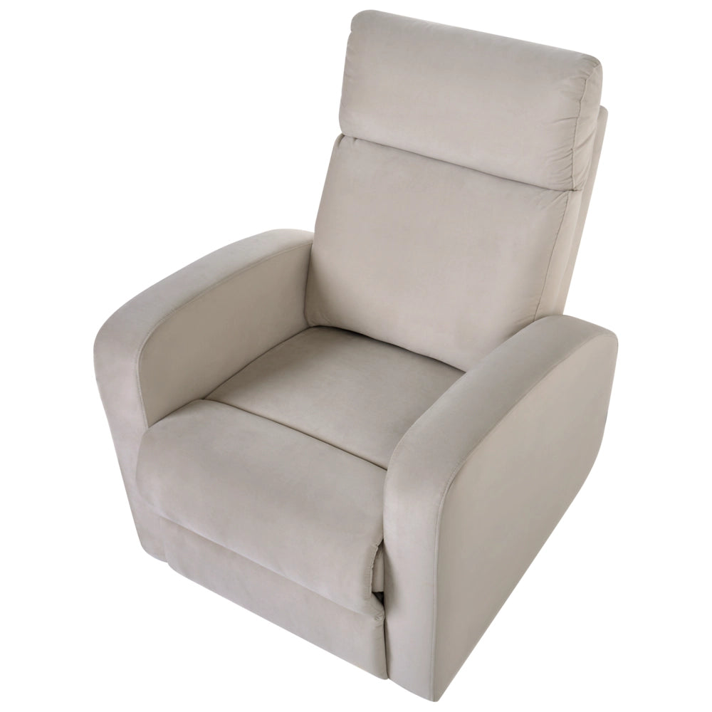 Set divano reclinabile elettrico rivestito in velluto beige divano a 2 posti con poltrona design moderno funzione relax