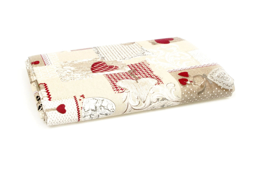 Telo Arredo Granfoulard Copritutto Cotone Made Italy Vari Disegni Arredatutto Copriletto Multiuso - 1 Piazza - Margot Rosso
