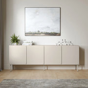 Madia Canino, Credenza 2 Ripiani, 200x42x75h cm Beige