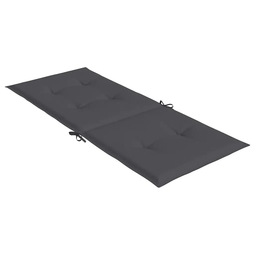 Cuscini per Sedie 2 pz Antracite 120x50x2 cm in Tessuto 43177